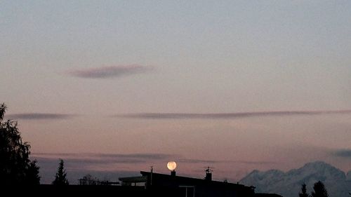 Panoramic view of sky at night