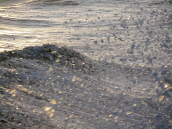 High angle view of a shallow water