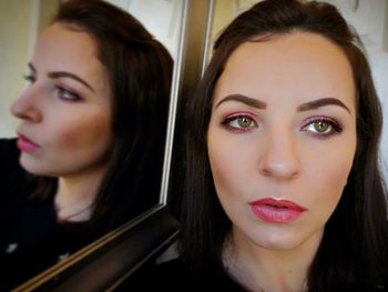 Close-up portrait of a beautiful young woman