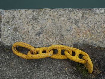 Close-up of rusty chain