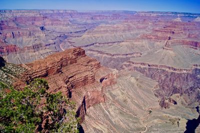 Wide, expansive view of the grand canyon from the south rim.