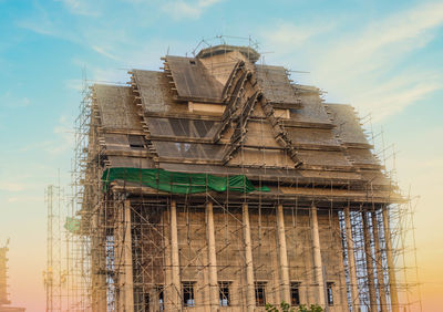 Low angle view of built structure against sky