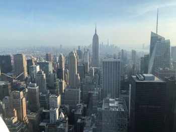 Aerial view of buildings in city