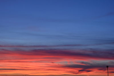 Low angle view of sky at sunset