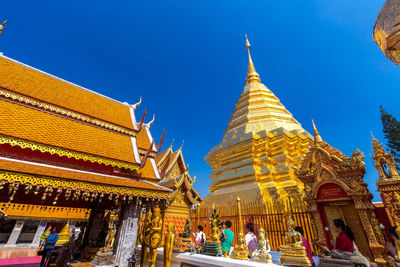 Low angle view of traditional building against sky