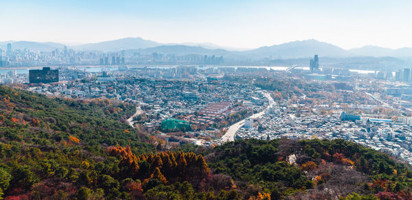 High angle view of cityscape