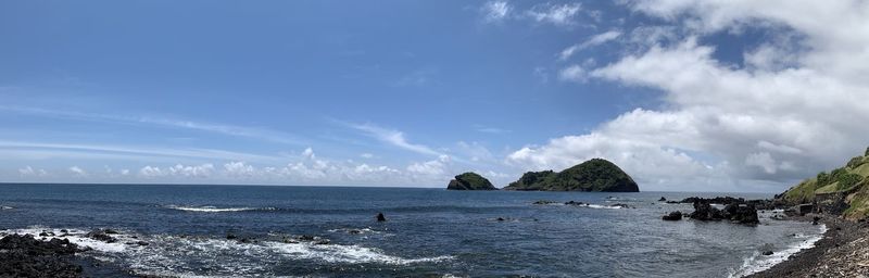 Panoramic view of sea against sky