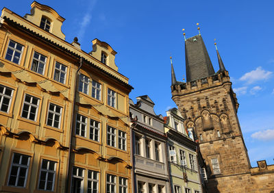 Prague cezch republic ancient palaces and the tower of bridge charles