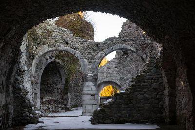 View of old ruin building