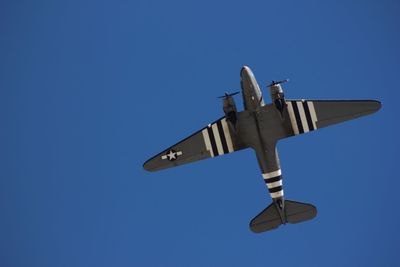 Low angle view of clear blue sky
