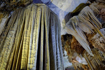 Low angle view of rock formations at thien duong cave