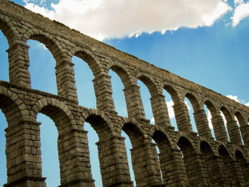 Low angle view of historical building against sky