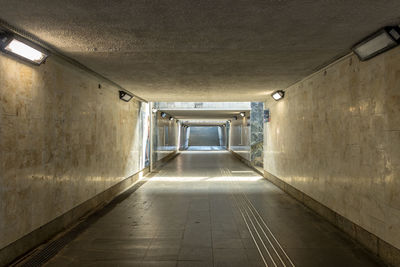Empty corridor of building