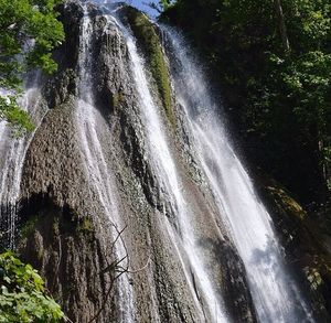 Scenic view of waterfall