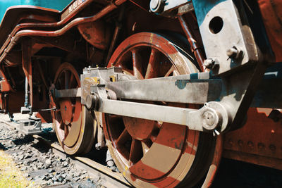 Close-up of old train