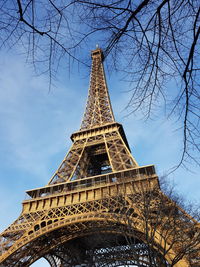 Low angle view of eiffel tower