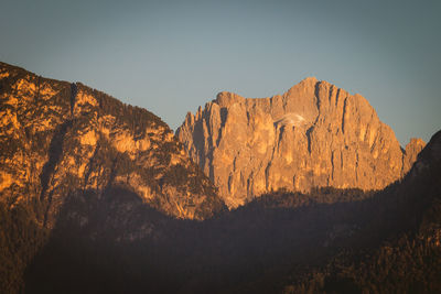 Scenic view of rocky mountains against sky