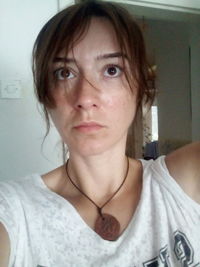 Close-up portrait of young woman