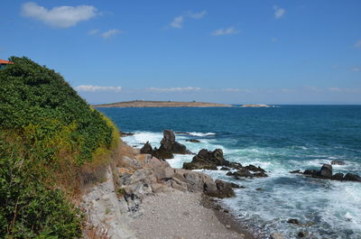 Scenic view of sea against sky