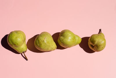 Close-up of apples against white background