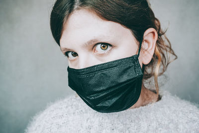 Close-up portrait of a beautiful young woman