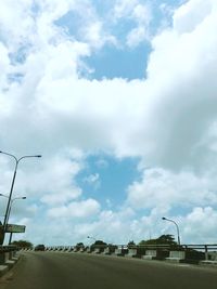 Street light against sky