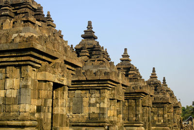 Low angle view of historical building against clear sky