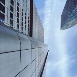 Low angle view of modern building against sky