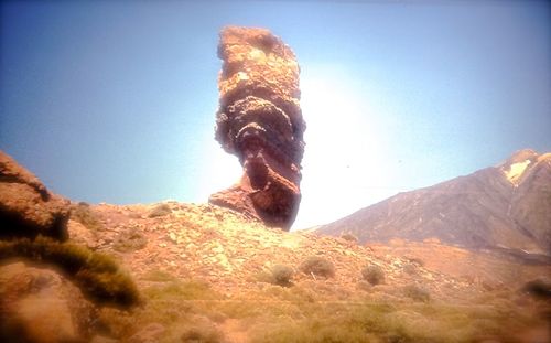 Low angle view of a rock
