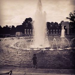 Silhouette of woman against sky