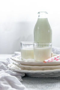 Close-up of drink in glass on table