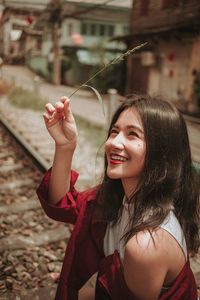 Portrait of a smiling young woman