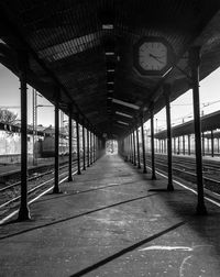 View of railroad station platform