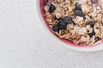 Close-up of breakfast cereal in bowl