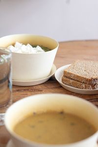 Close-up of meal served in bowl