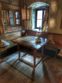 Table and window at home