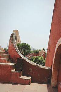 Steps leading towards built structure