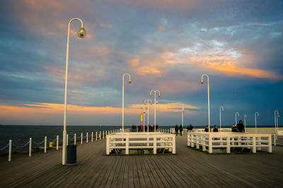 Scenic view of sea against sky at sunset