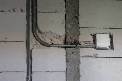 Close-up of metal door