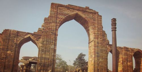 Low angle view of historical building