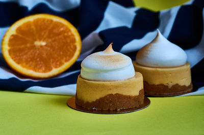 Close-up of cake on table