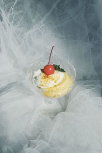 Close-up of ice cream in glass