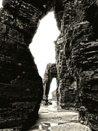 Low angle view of old ruin