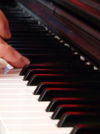 Close-up of piano keys