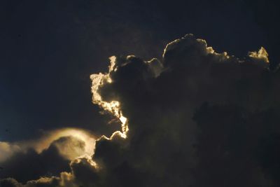 Low angle view of cloudy sky