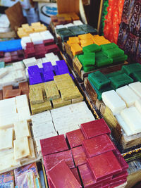 Colored soaps in local markets