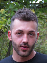 Close-up portrait of young man