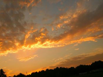 Scenic view of sunset sky