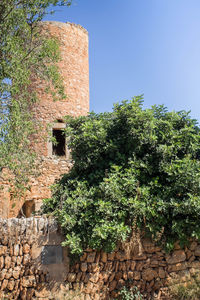 Low angle view of historic building