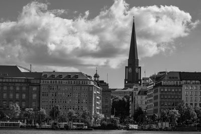 Hamburg and the alster river